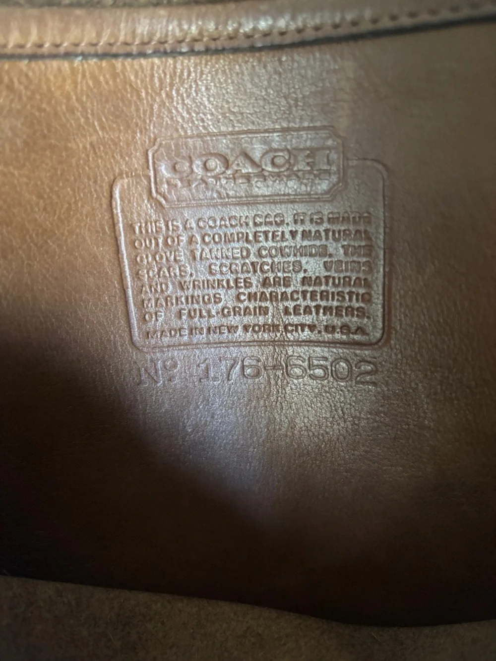 Vintage Coach Station Bag 6502 
Made in New York City - Picture 12 of 17